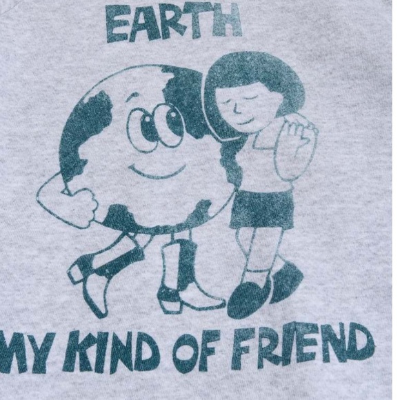 RE/DONE UPCYCLED SWEATSHIRT "EARTH" size M/L NWOT - Picture 4 of 8